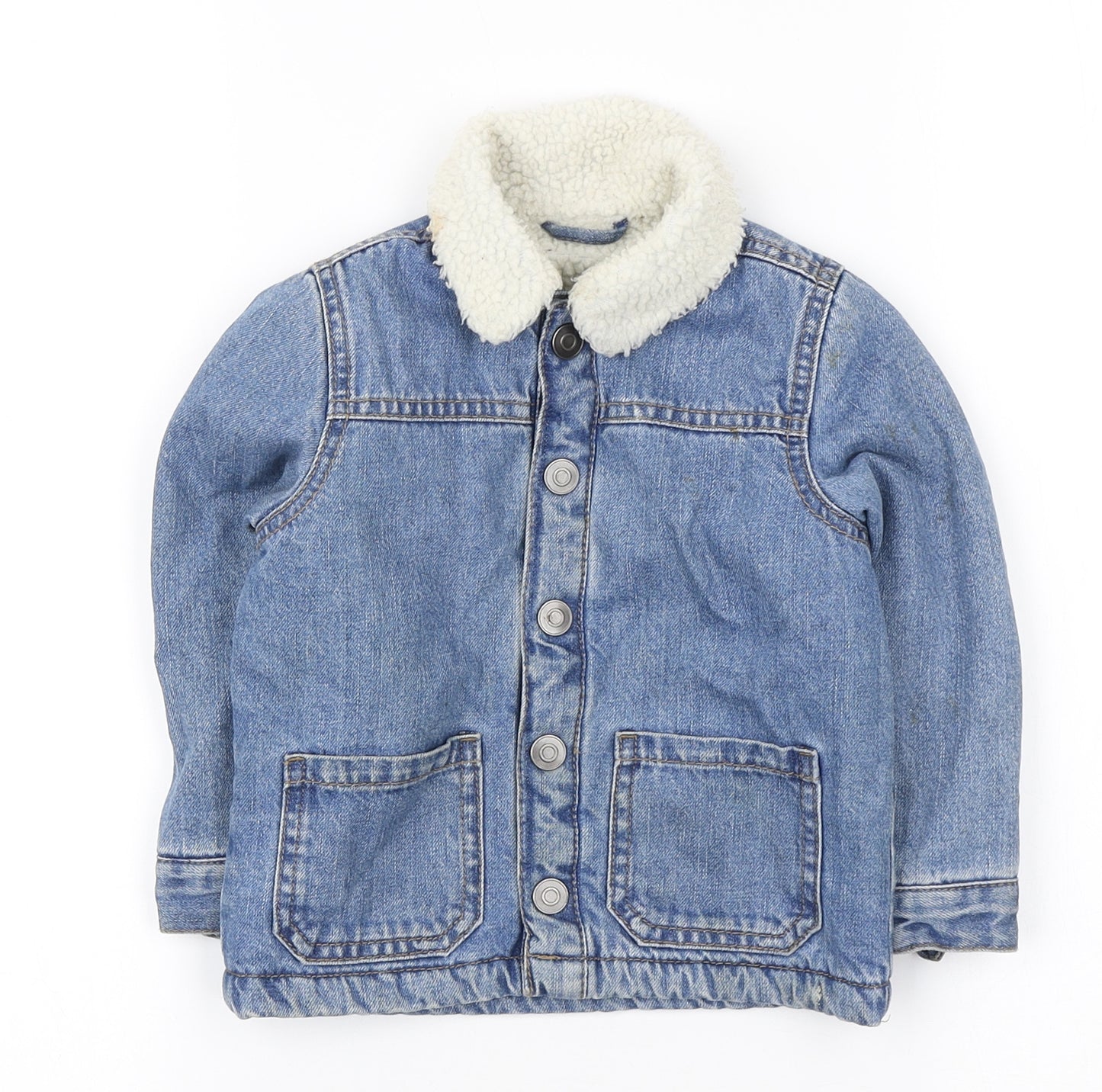 George Girls Blue Jacket Size 18-24 Months Button