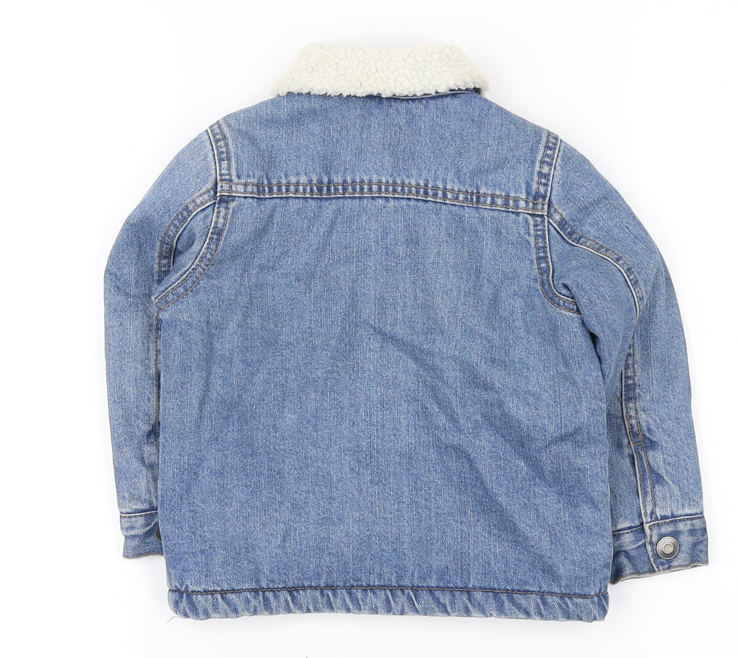 George Girls Blue Jacket Size 18-24 Months Button