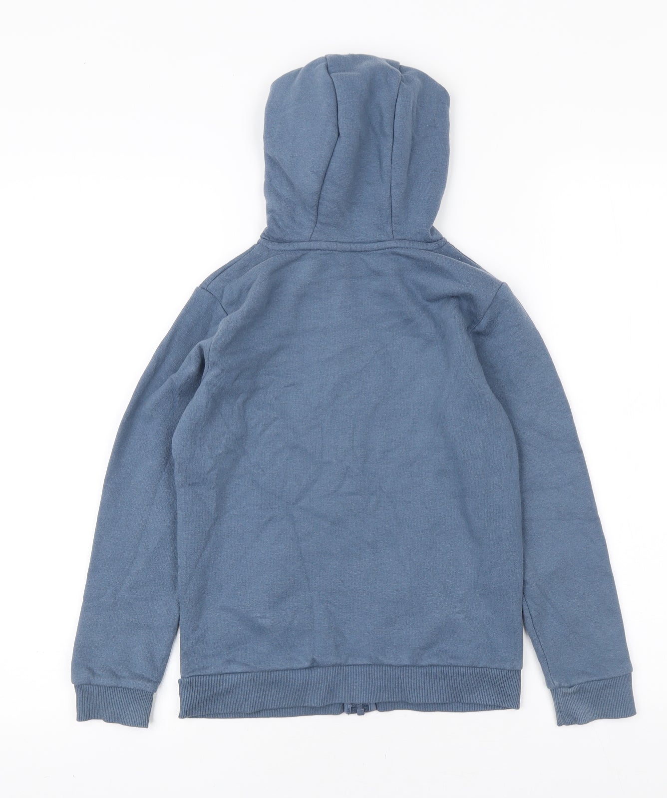 M&Co Boys Blue Cotton Full Zip Hoodie Size 7-8 Years Zip