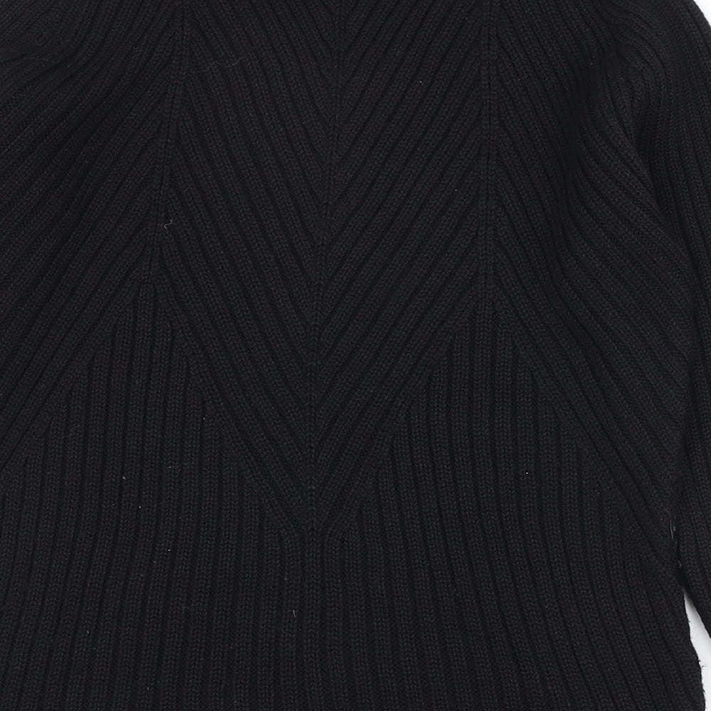 Olsen Womens Black V-Neck Wool Shrug Jumper Size 12