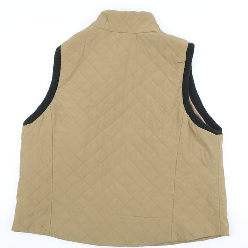 EWM Womens Beige Gilet Poncho Size L Zip