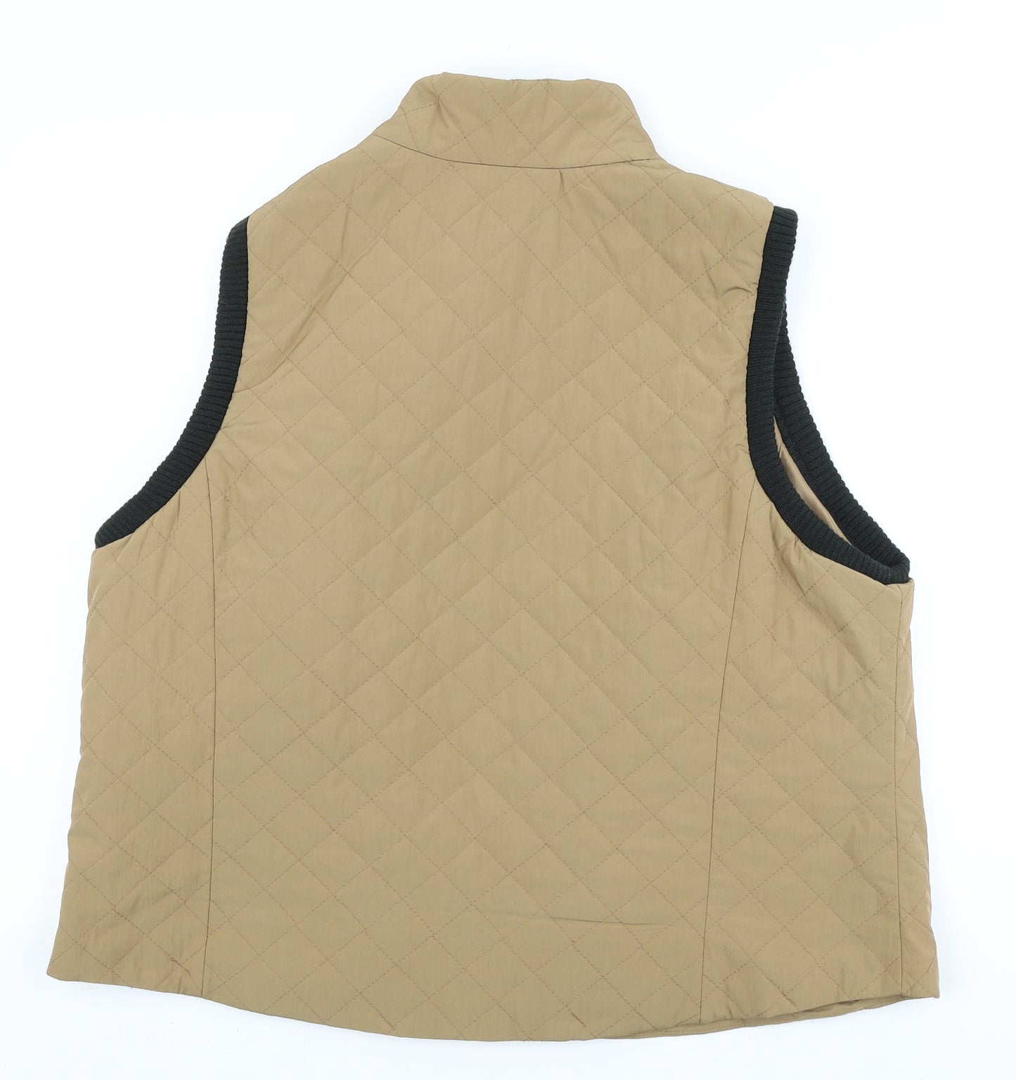 EWM Womens Beige Gilet Poncho Size L Zip
