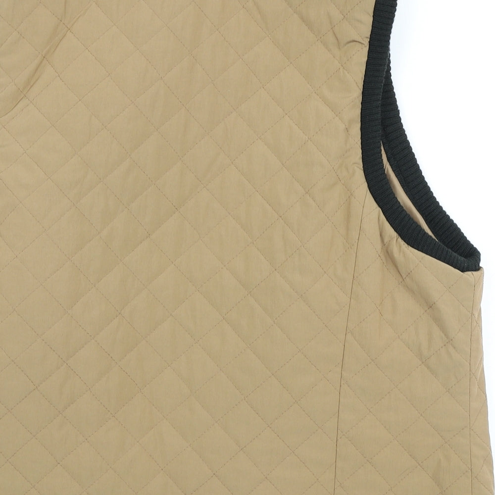 EWM Womens Beige Gilet Poncho Size L Zip
