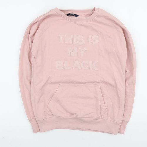 Dunnes Stores Womens Pink Polyester Henley Sweatshirt Size XS Pullover - This is my black