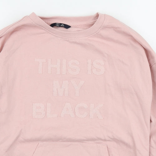 Dunnes Stores Womens Pink Polyester Henley Sweatshirt Size XS Pullover - This is my black