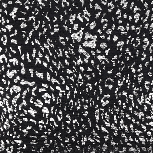 Casamia Womens Black Boat Neck Animal Print Acrylic Pullover Jumper Size L - Batwing