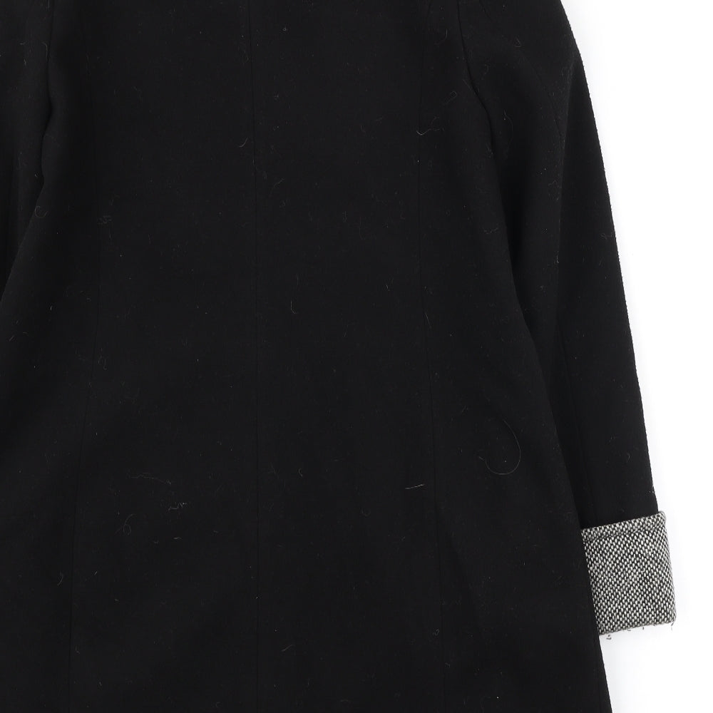 Autonomy Womens Black Overcoat Coat Size M Button