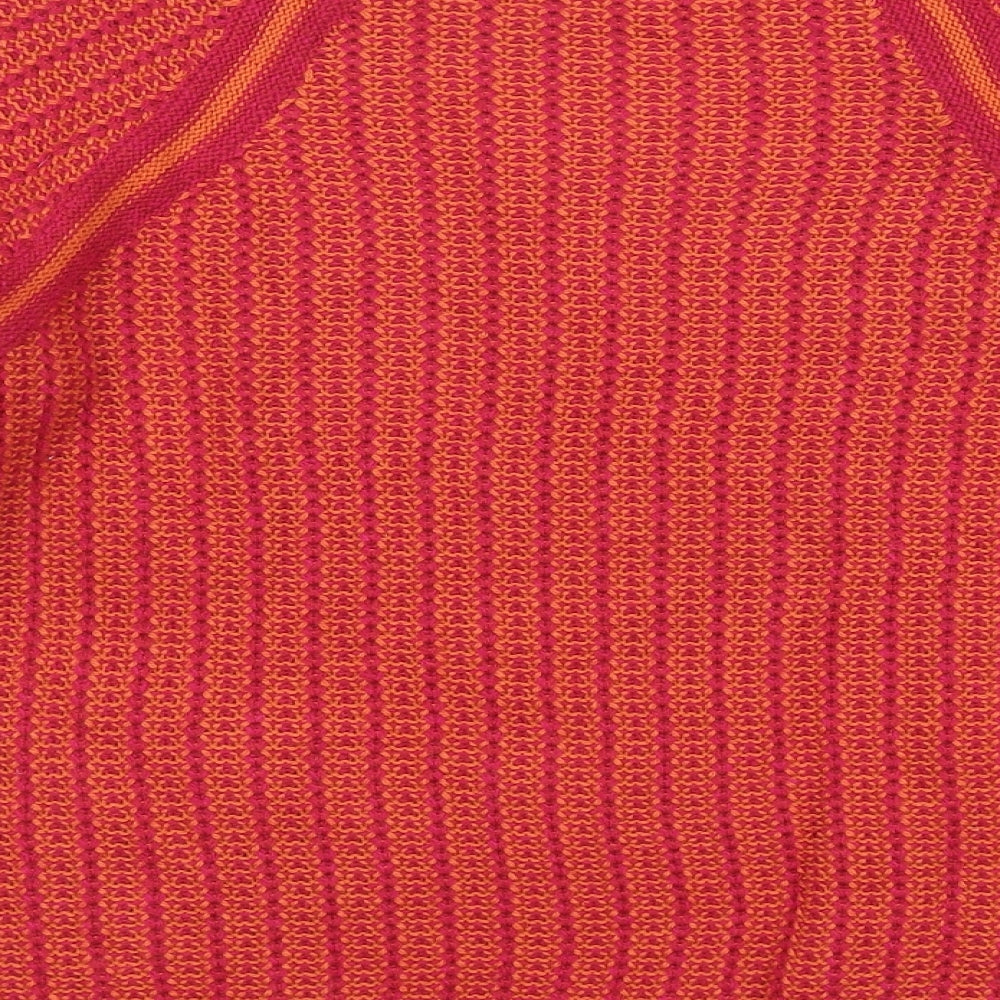 Marks and Spencer Womens Orange Round Neck Acrylic Pullover Jumper Size 20