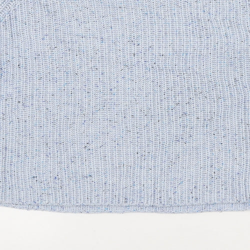 H&M Womens Blue Boat Neck Acrylic Pullover Jumper Size M