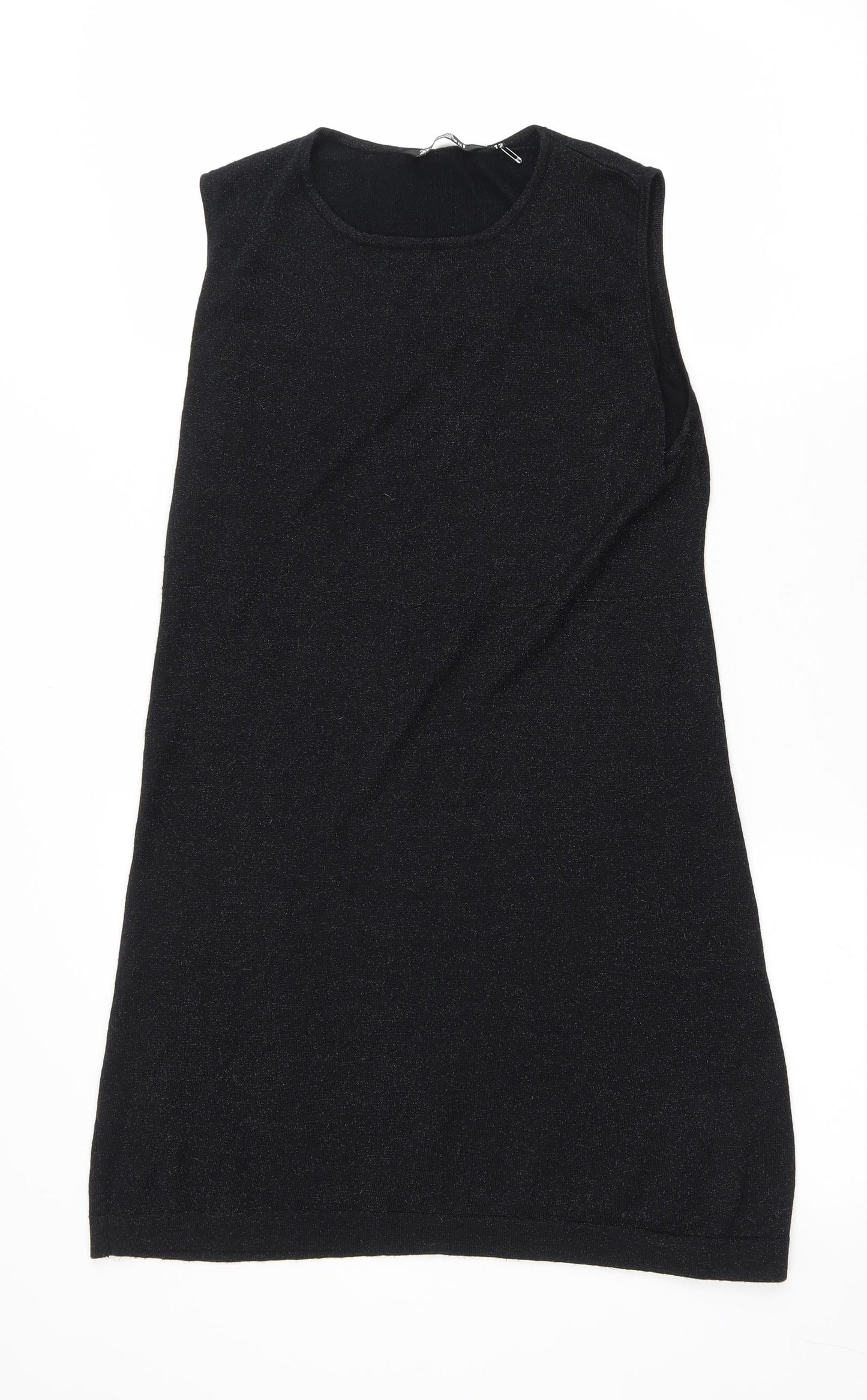 Brave Soul Womens Black Viscose Shift Size M Scoop Neck Pullover