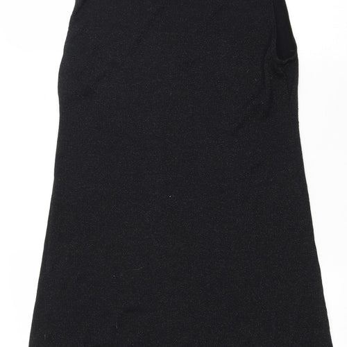 Brave Soul Womens Black Viscose Shift Size M Scoop Neck Pullover