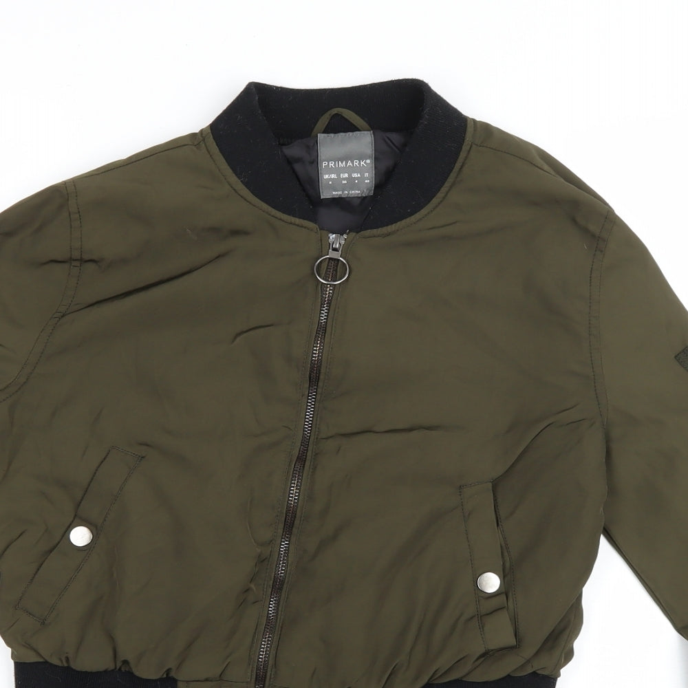 Primark Womens Green Jacket Size 8 Zip