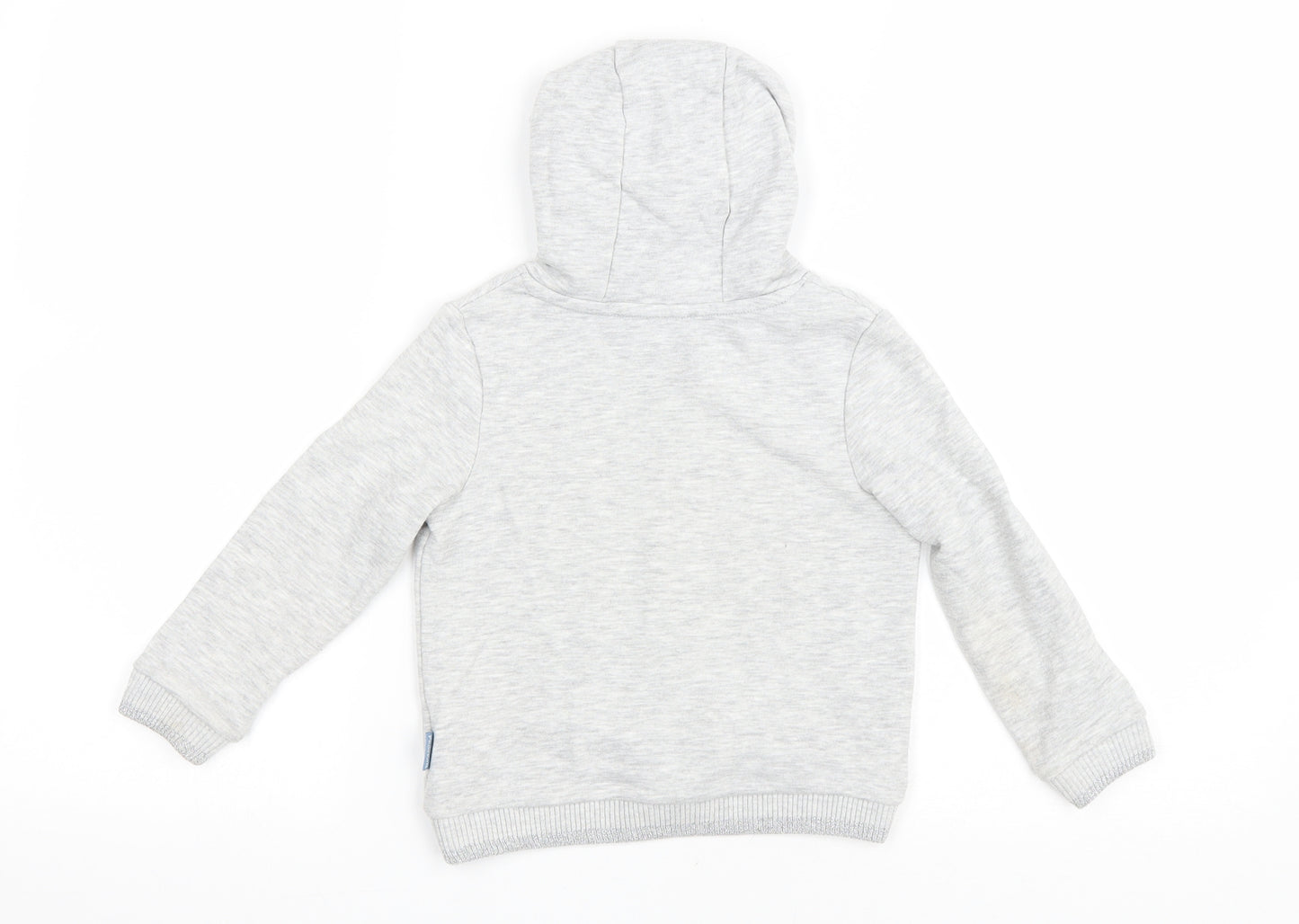 Marks and Spencer Girls Grey Polyester Pullover Hoodie Size 3-4 Years Pullover - Disney Frozen