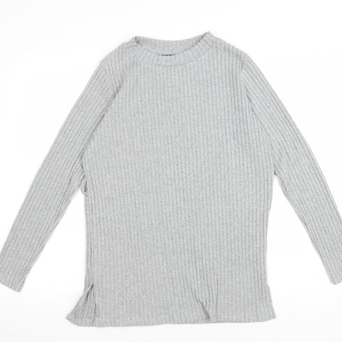Dorothy Perkins Womens Grey Round Neck Polyester Pullover Jumper Size 6