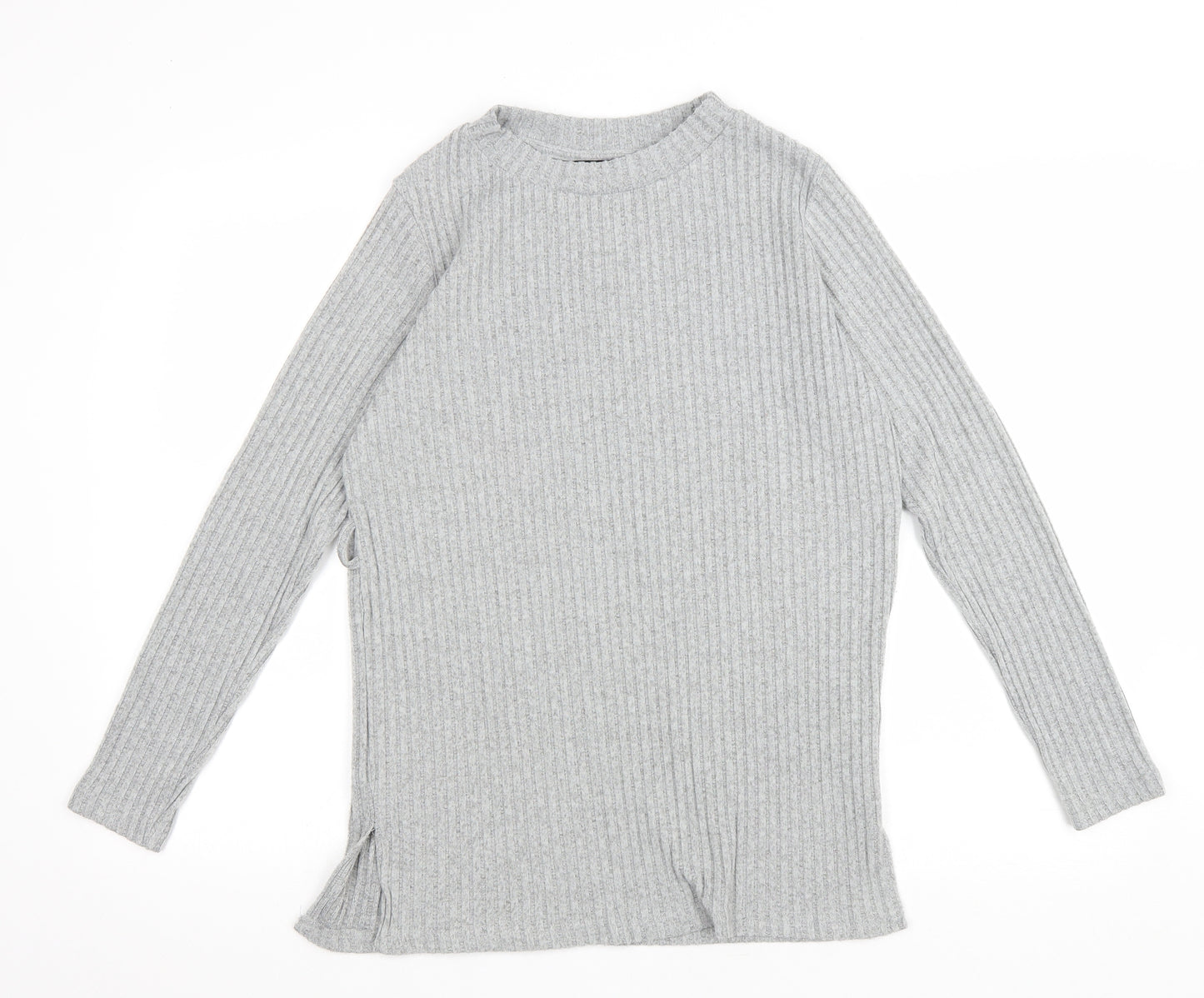 Dorothy Perkins Womens Grey Round Neck Polyester Pullover Jumper Size 6