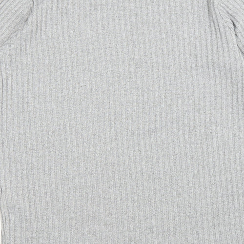 Dorothy Perkins Womens Grey Round Neck Polyester Pullover Jumper Size 6