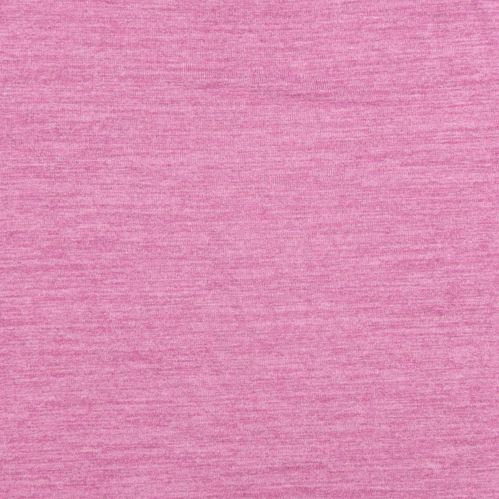 Marks and Spencer Womens Pink Viscose Basic T-Shirt Size 14 Round Neck