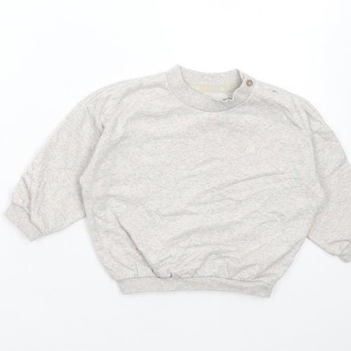 George Baby Grey Cotton Pullover Jumper Size 12-18 Months Pullover - Rainbow
