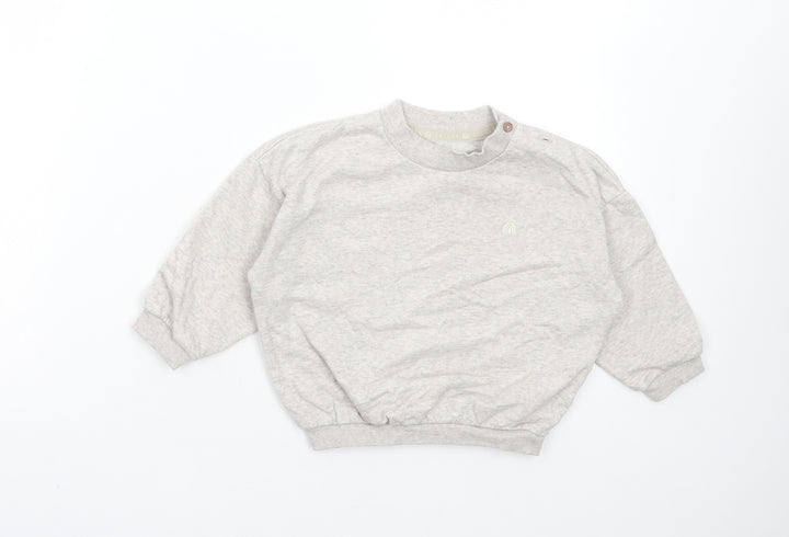George Baby Grey Cotton Pullover Jumper Size 12-18 Months Pullover - Rainbow