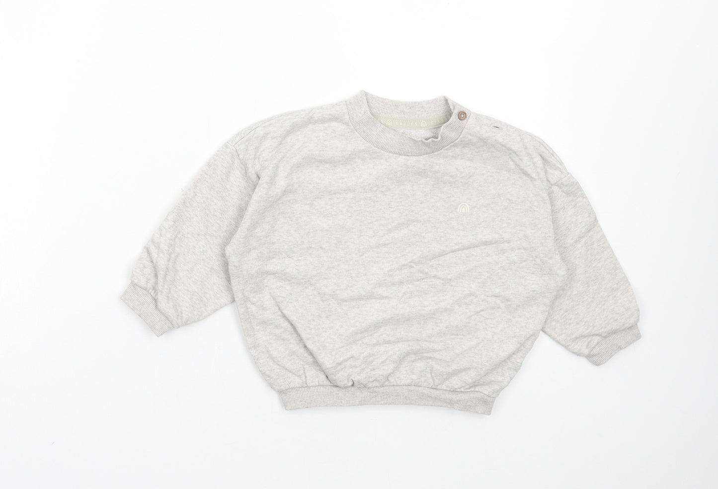George Baby Grey Cotton Pullover Jumper Size 12-18 Months Pullover - Rainbow