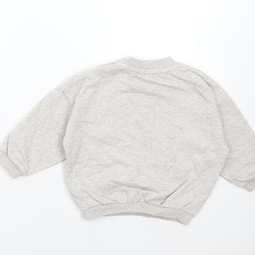 George Baby Grey Cotton Pullover Jumper Size 12-18 Months Pullover - Rainbow