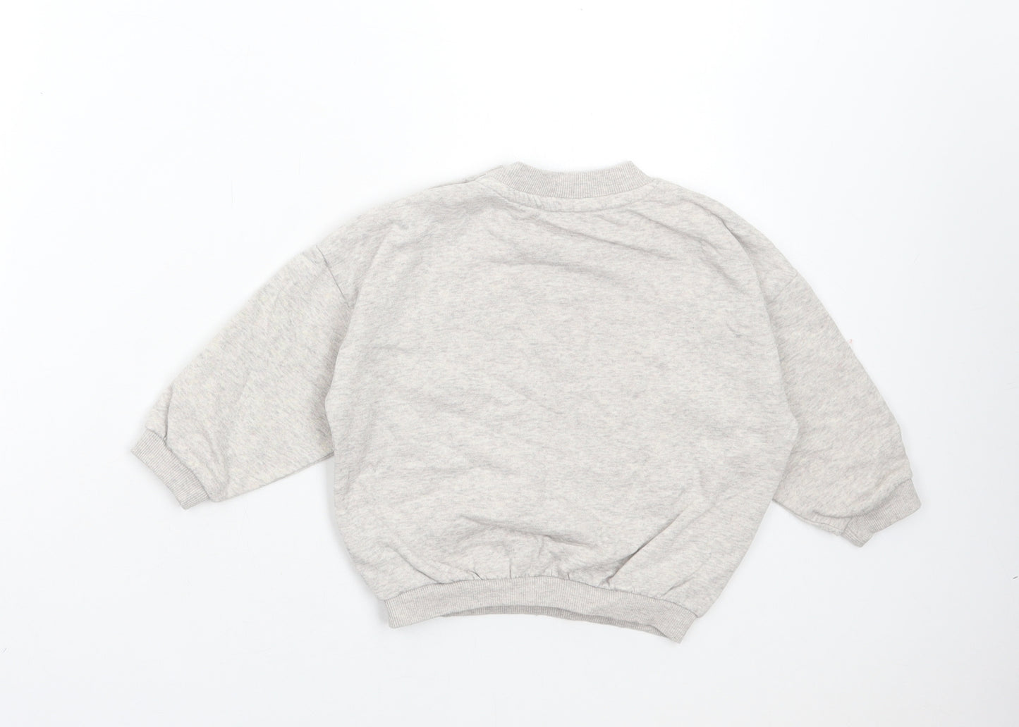 George Baby Grey Cotton Pullover Jumper Size 12-18 Months Pullover - Rainbow