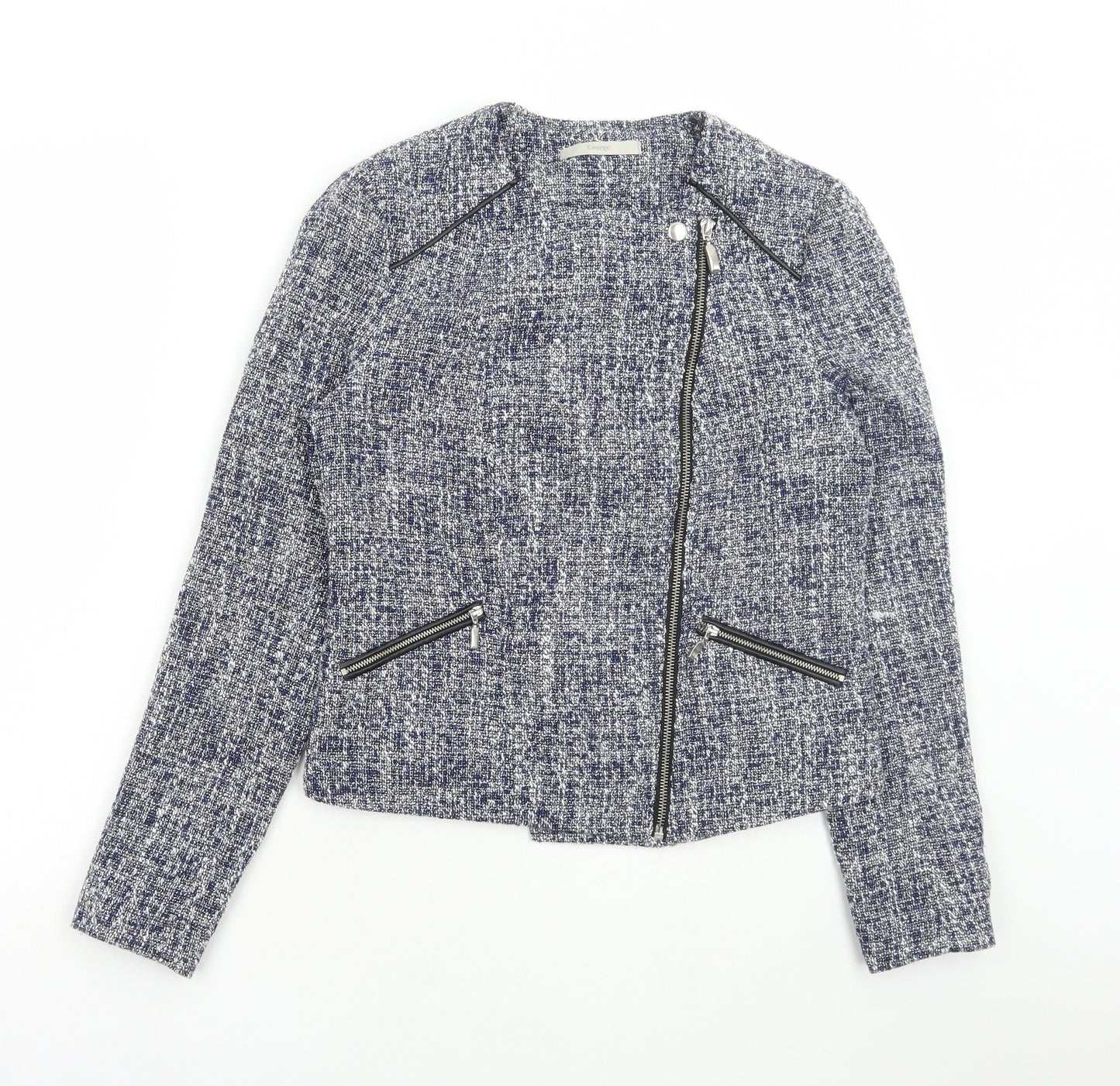 George Womens Blue Jacket Size 10 Zip