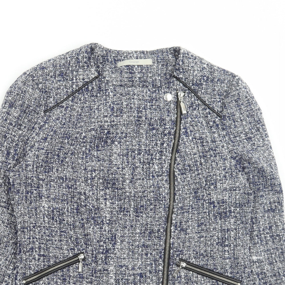 George Womens Blue Jacket Size 10 Zip