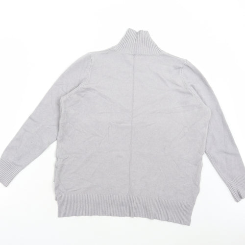 Foresta Bella Womens Grey Roll Neck Viscose Pullover Jumper Size S