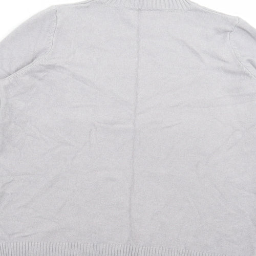 Foresta Bella Womens Grey Roll Neck Viscose Pullover Jumper Size S