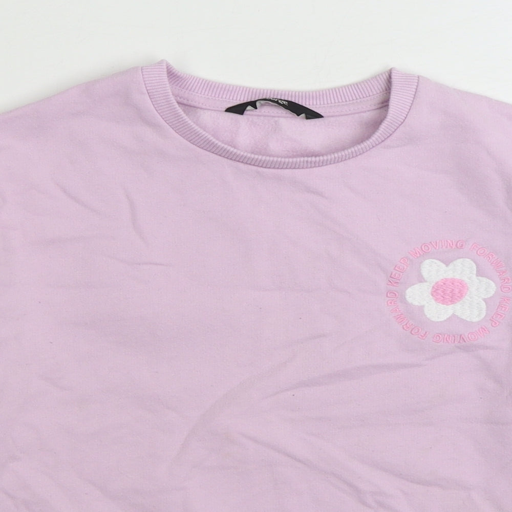 George Girls Purple Cotton Pullover Sweatshirt Size 9-10 Years Pullover - Love
