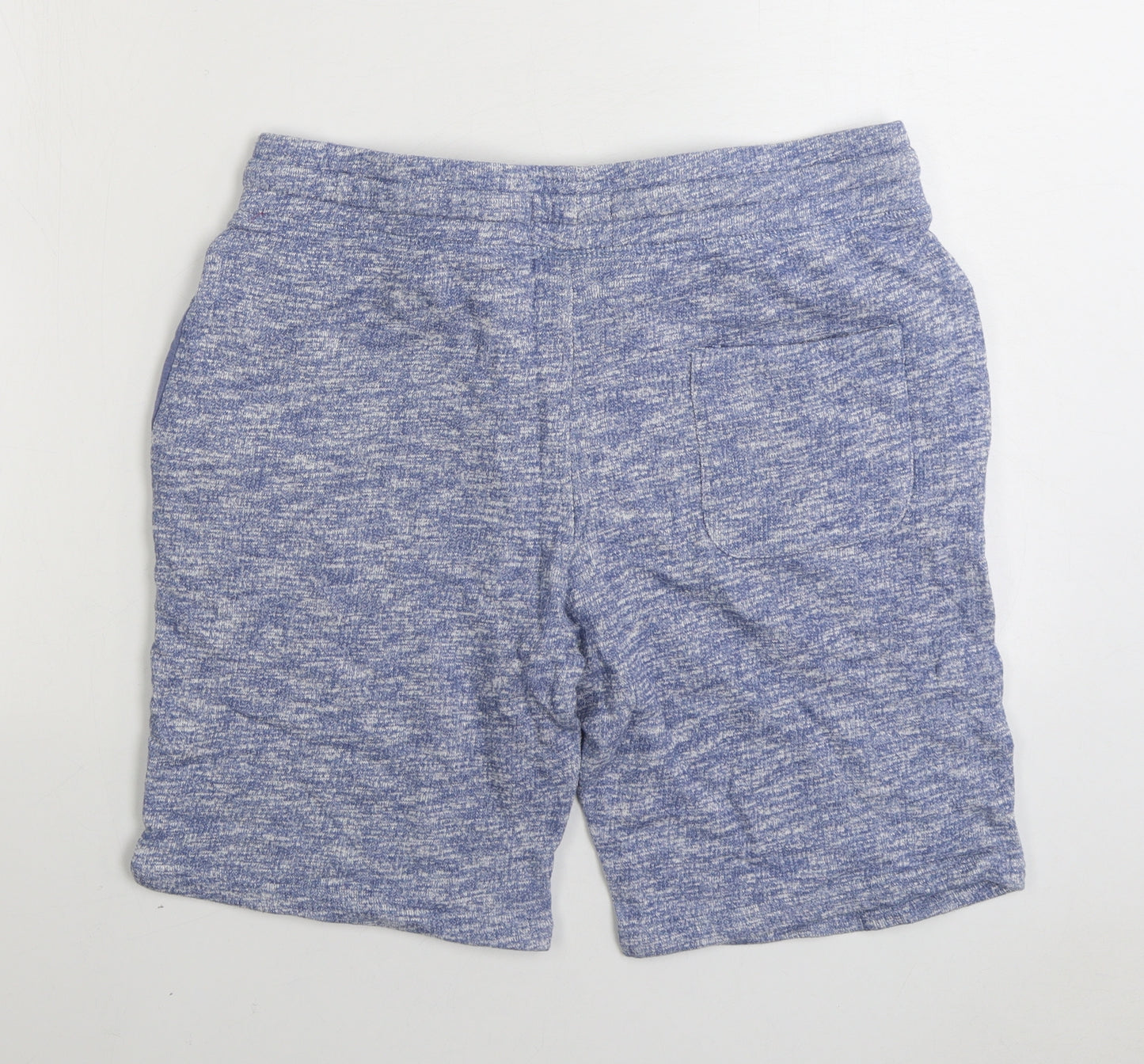 F&F Mens Blue Cotton Sweat Shorts Size M L9 in Regular Drawstring