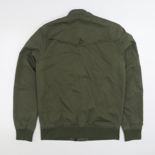 Pretty Green Mens Green Bomber Jacket Jacket Size S Zip