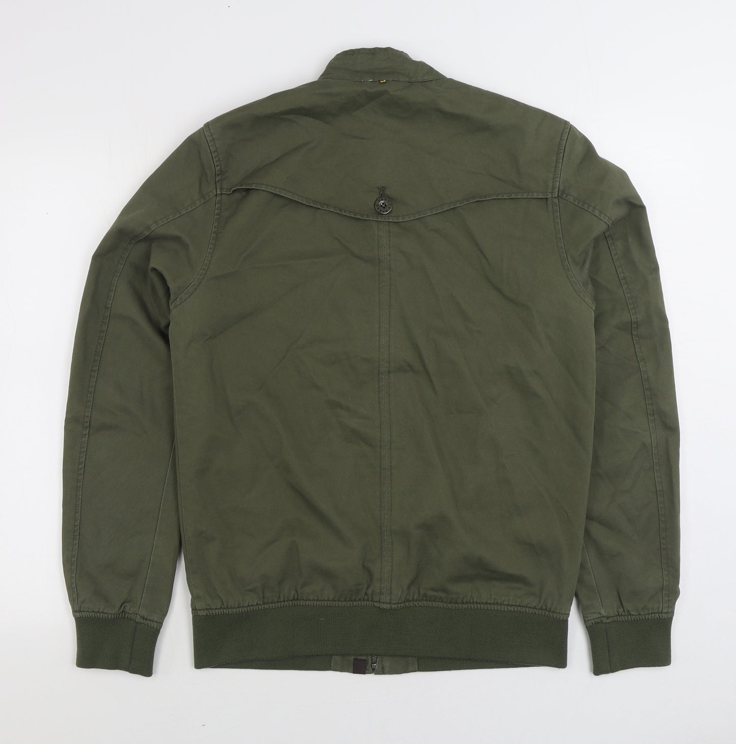 Pretty Green Mens Green Bomber Jacket Jacket Size S Zip