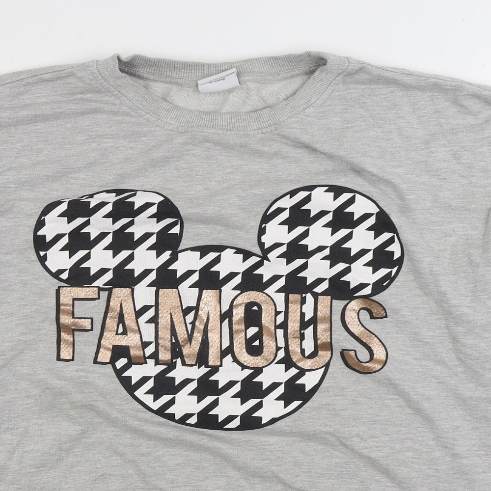 Disney Womens Grey Cotton Pullover Sweatshirt Size 20 Pullover - Mickey Mouse