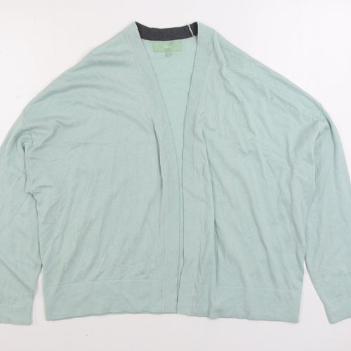 NEXT Womens Green V-Neck Cotton Cardigan Jumper Size 14