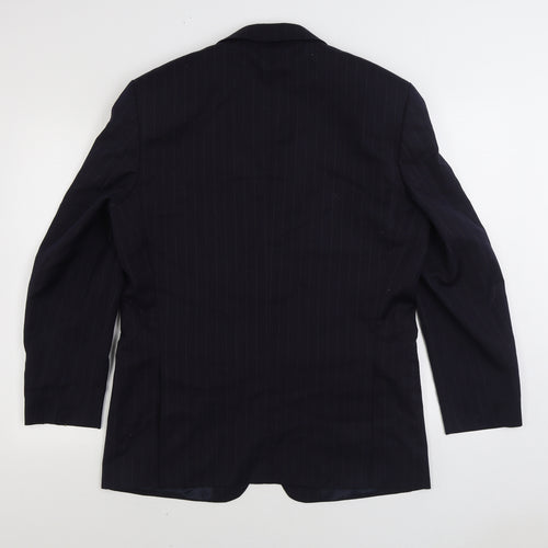 Mr. Harry Mens Blue Striped Wool Jacket Suit Jacket Size 40