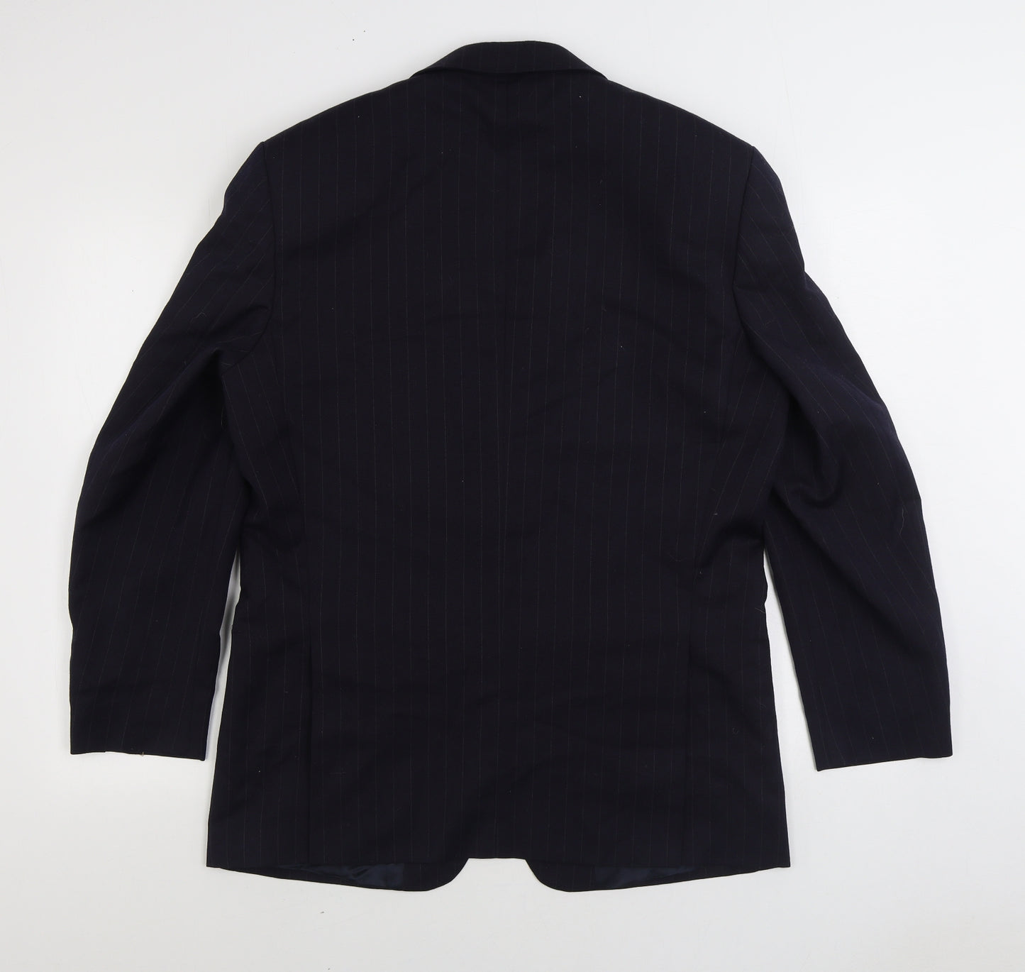 Mr. Harry Mens Blue Striped Wool Jacket Suit Jacket Size 40