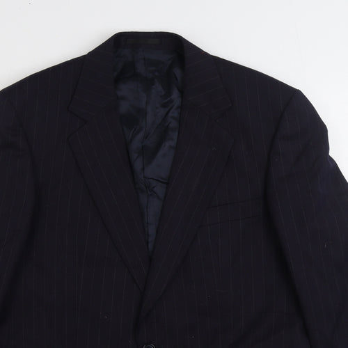 Mr. Harry Mens Blue Striped Wool Jacket Suit Jacket Size 40