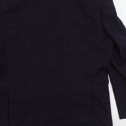 Mr. Harry Mens Blue Striped Wool Jacket Suit Jacket Size 40