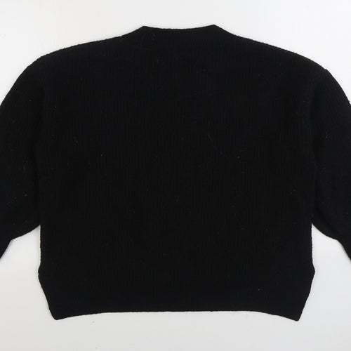 Primark Womens Black V-Neck Polyester Pullover Jumper Size S