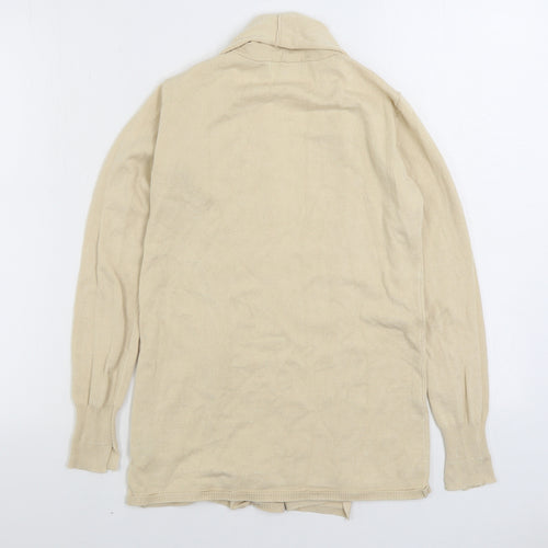 Premise Womens Beige V-Neck Acrylic Cardigan Jumper Size XS