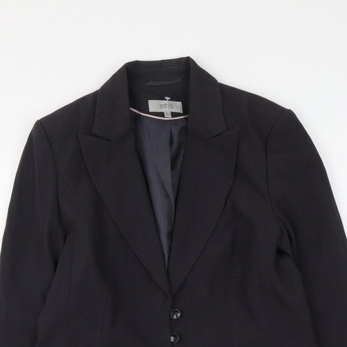 Marks and Spencer Womens Grey Polyester Jacket Suit Jacket Size 14