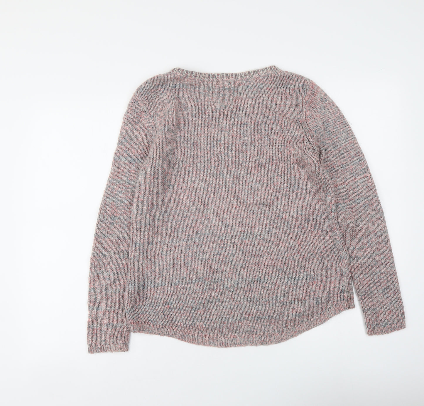 MANTARAY PRODUCTS Womens Pink Round Neck Acrylic Pullover Jumper Size 10