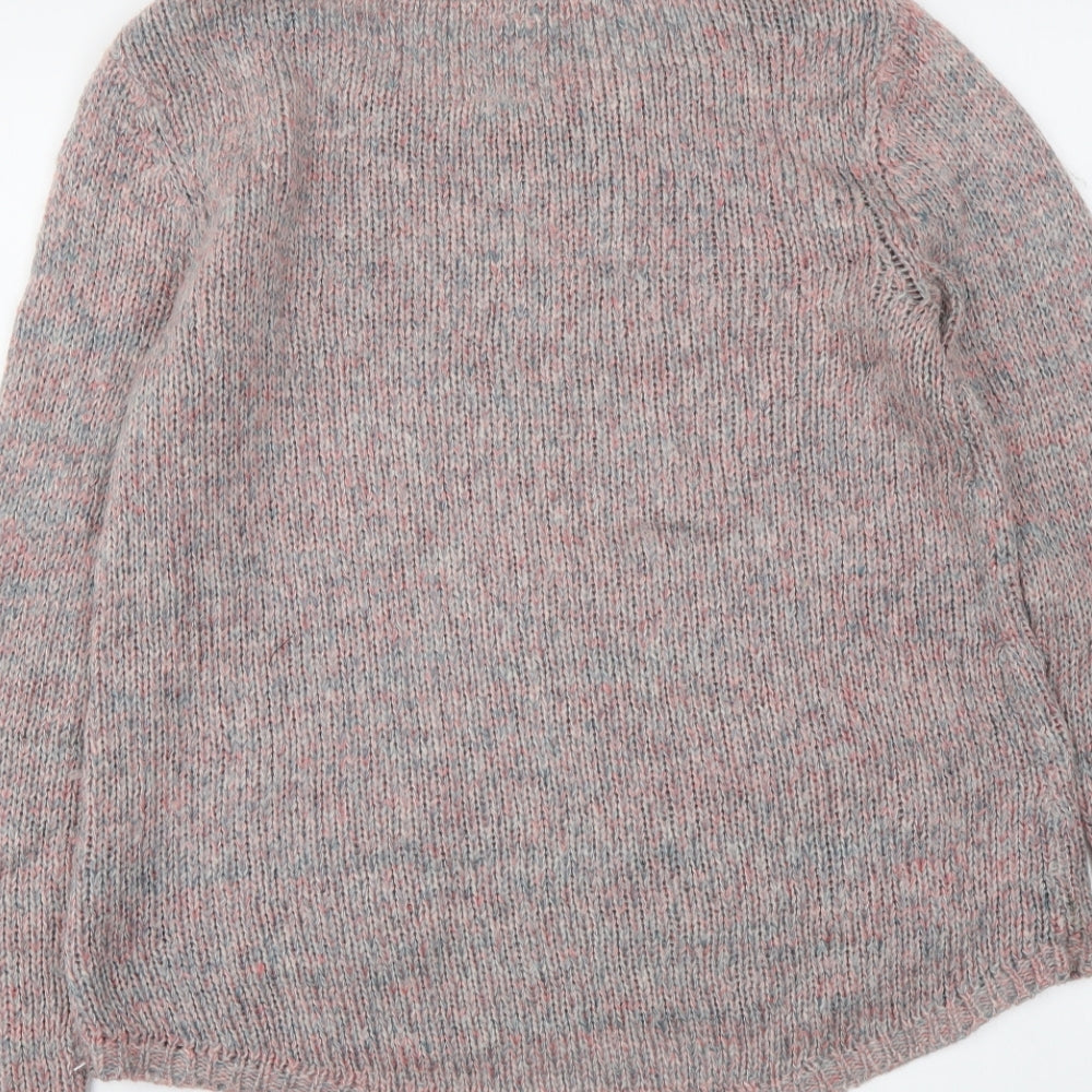 MANTARAY PRODUCTS Womens Pink Round Neck Acrylic Pullover Jumper Size 10