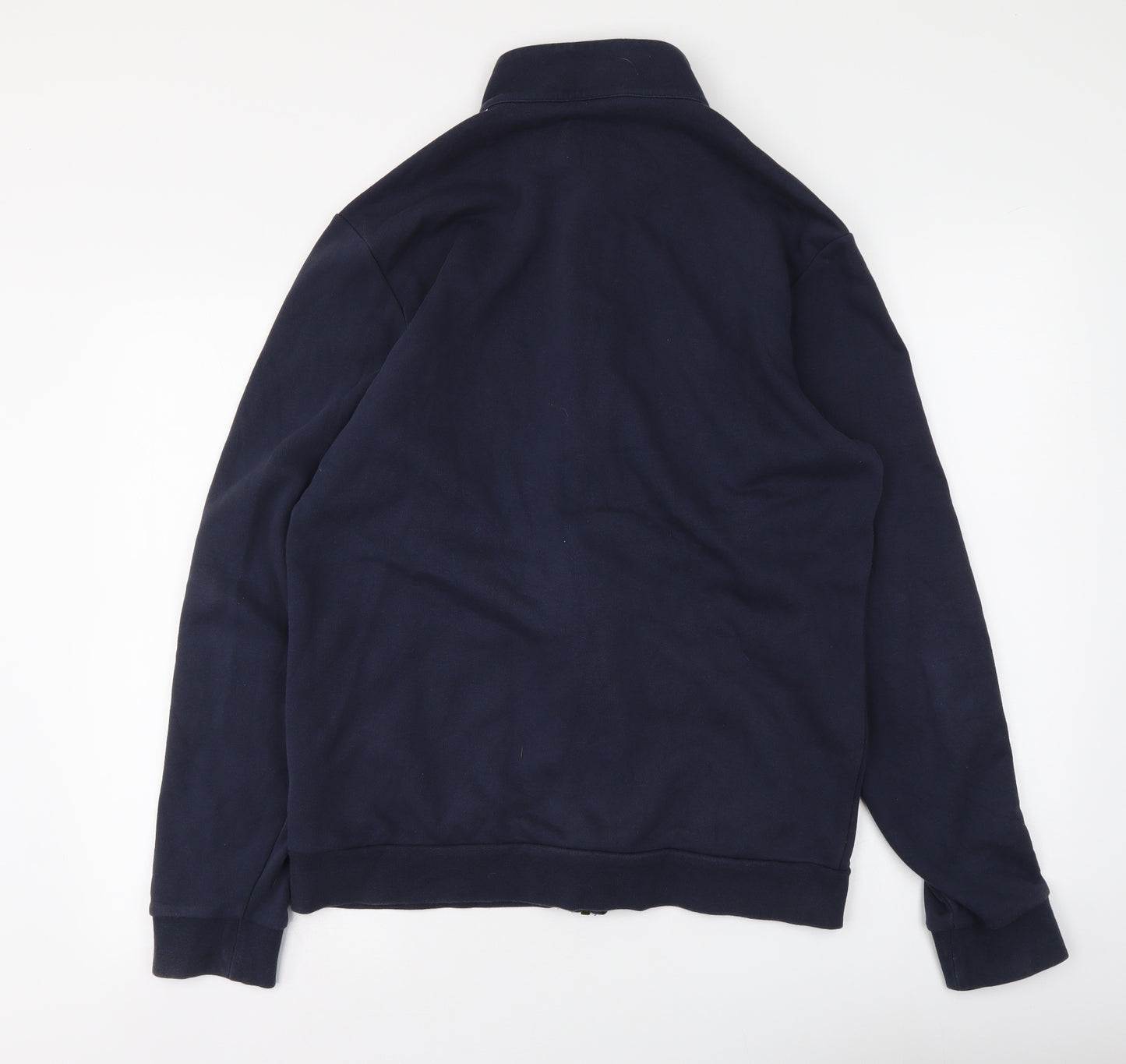adidas Mens Blue Cotton Full Zip Sweatshirt Size M