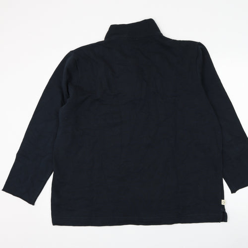 Preworn Mens Blue Cotton Henley Sweatshirt Size L