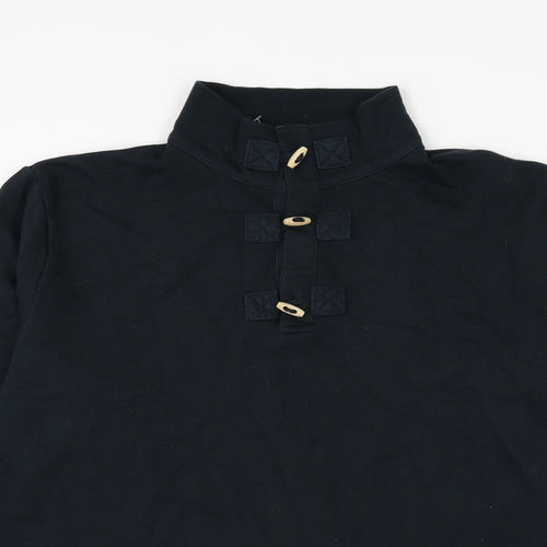 Preworn Mens Blue Cotton Henley Sweatshirt Size L