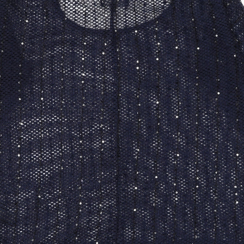 NEXT Womens Blue Round Neck Polyester Pullover Jumper Size 10