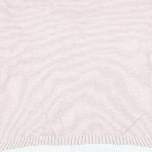 Preworn Womens Pink Round Neck Viscose Pullover Jumper Size L